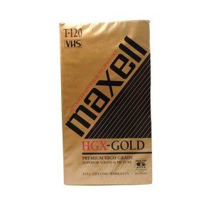 VHS tape Maxell Hgx-Gold T-120 New Sealed